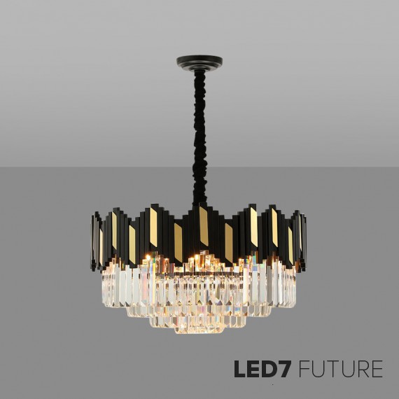 Ritz - ZigZag Black Odeon Chandelier